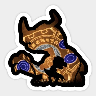 Greymon & Agumon Digi Set Silhouette Sticker